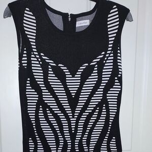 Calvin Klein Black and White Women's Dress Size M